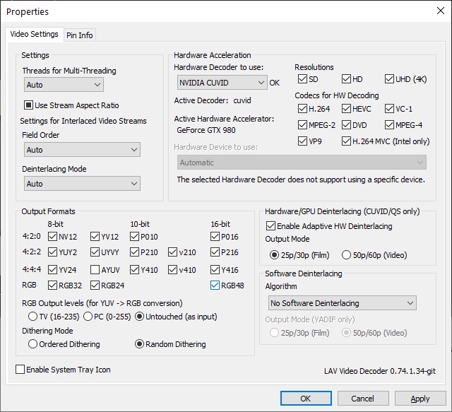 LAV video decoder settings.jpg, 126.28 kb, 640 x 583